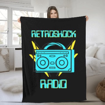 Discover Retro Shock Radio Old School Music Fleece Blankets