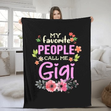 Discover My Favorite People Call Me Gigi Fleece Blankets