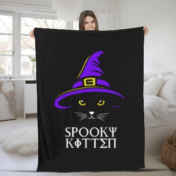 Discover Witch Cat Fleece Blankets