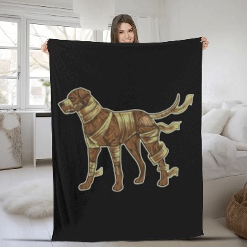 Discover Funny Halloween Costume Mummy Boxer Dog Lover Fleece Blankets