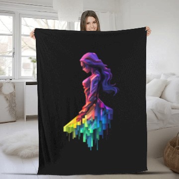 Discover The Reflective Lady Fleece Blankets