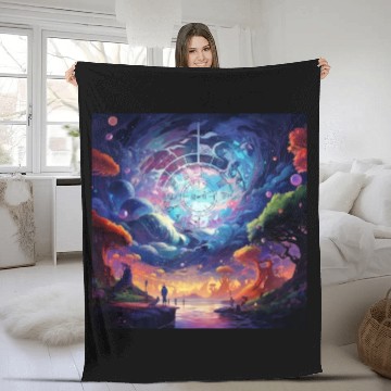 Discover Lucid City [Surreal Aesthetic] Fleece Blankets