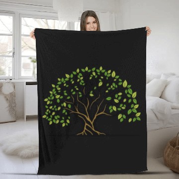 Discover Family Reunion, Family Reunion Tree, tree Fleece Blankets