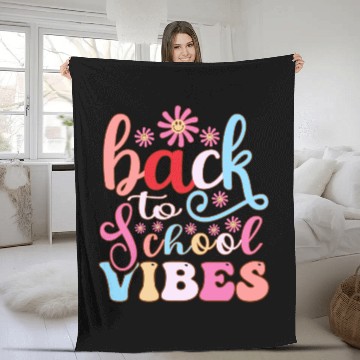Discover Back to School Vibes Fleece Blankets
