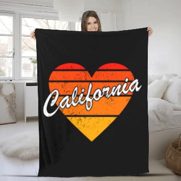 Discover California Family Vacation 70S 80S Fleece Blankets