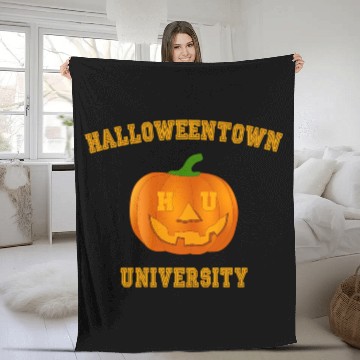 Discover Halloweentown University Pumpkin For Treat Or Tric Fleece Blankets