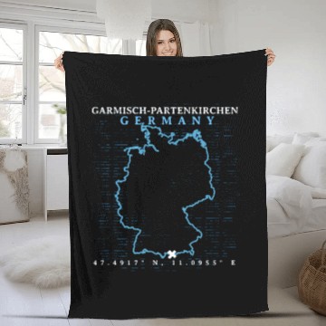 Discover Germany Garmisch-Partenkirchen Fleece Blankets