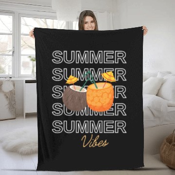 Discover Summer adventures Fleece Blankets