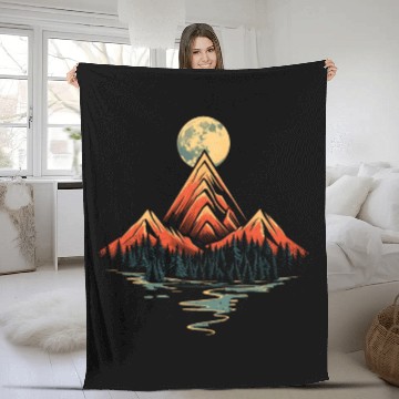 Discover Majestic Full Moon Fleece Blankets