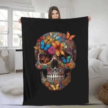 Discover Skull and Butterflies - Stupid Fleece Blankets