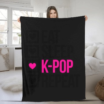 Discover EAT SLEEP KPOP REPEAT - Stupid Fleece Blankets