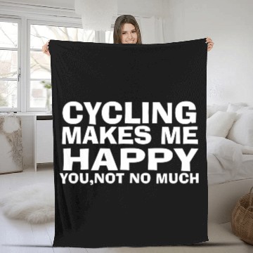 Discover Sarcastic Cycling Design Bike Lover Cycling Makes Fleece Blankets