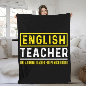 Discover English teacher teacher teaching student unicorn Fleece Blankets