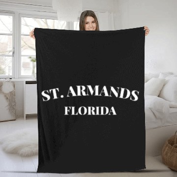 Discover St Armands Circle Florida FL Sarasota Beach Island Fleece Blankets