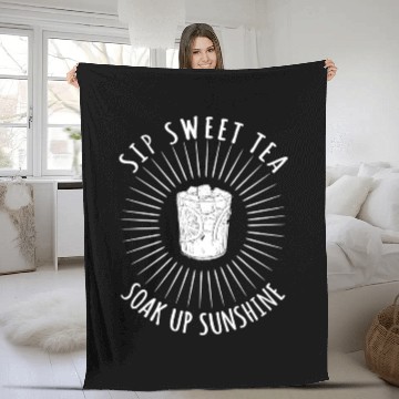 Discover Great Sweet Tea Lover Gift Fleece Blankets