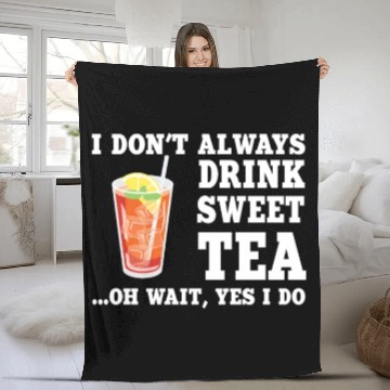 Discover Funny Sweet Tea Humor Costume Fleece Blankets