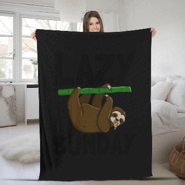 Discover Lazy Sunday Sloth Fleece Blankets