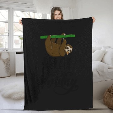Discover Relax It's Sunday Sloth Fleece Blankets