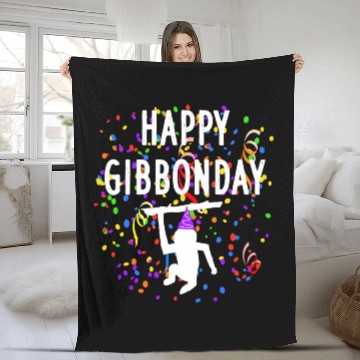 Discover Gibbon October 24th Gibbon Animal Welfare Monkey Fleece Blankets