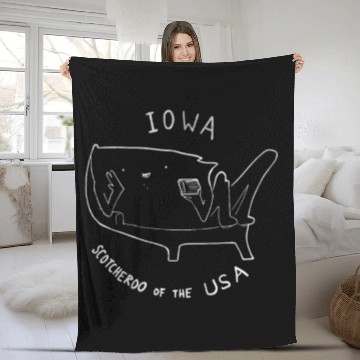 Discover Iowa scotcheroos of the USA Fleece Blankets