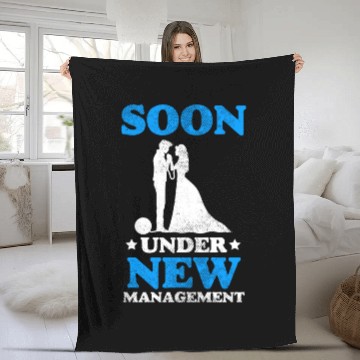 Discover Soon Under New Management Wedding Manager Couple Fleece Blankets