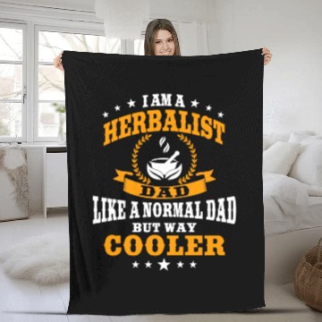 Discover Funny Herbalist Dad Outfit Father's Day Fleece Blankets