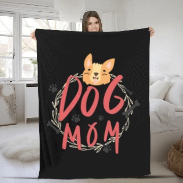 Discover DOG MOM Fleece Blankets