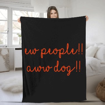 Discover Ew people aww dog Fleece Blankets