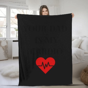 Discover Your Dad Is My Cardio Fleece Blankets