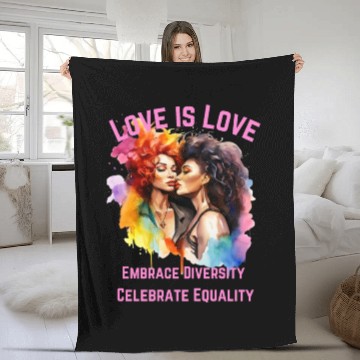 Discover Love is Love Embrace Diversity, Celebrate Equality Fleece Blankets