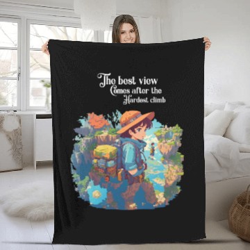 Discover Mountains Tour Fleece Blankets Design
