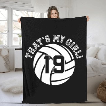 Discover 19 Volleyball Player That'S My Cheer Mom Dad Team Fleece Blankets