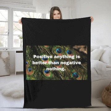 Discover Positive attitude Fleece Blankets