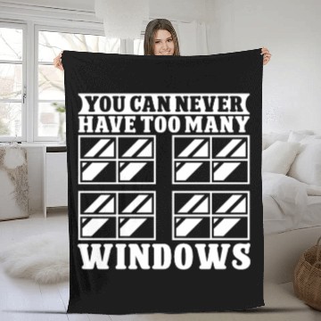 Discover Glazier worker never have too many windows glass Fleece Blankets