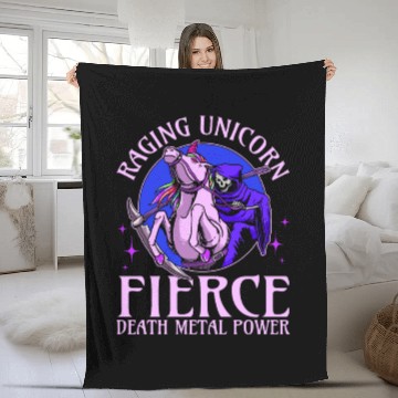 Discover Goth Rock Satan Unicorn Festivals Death Metal Fleece Blankets