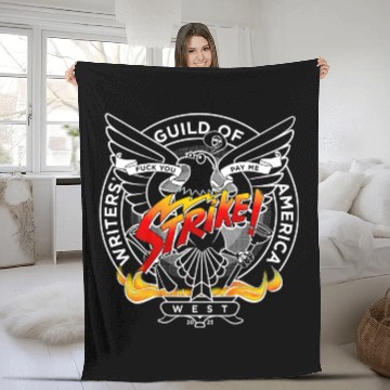 Discover WGA Strike! Seal White Line with Uncensored FYPM Fleece Blankets