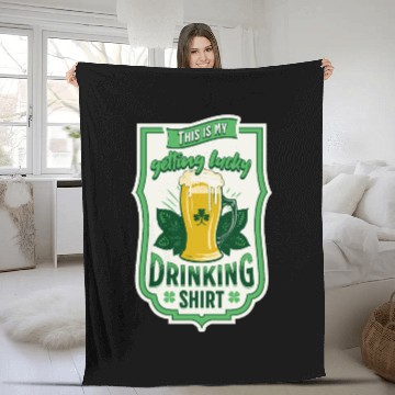Discover Getting lucky drinking Fleece Blankets; St Pat's Day