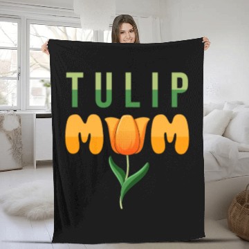 Discover Tulip Gardening Mother Fleece Blankets