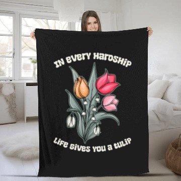 Discover Tulip Gardening Cute Fleece Blankets