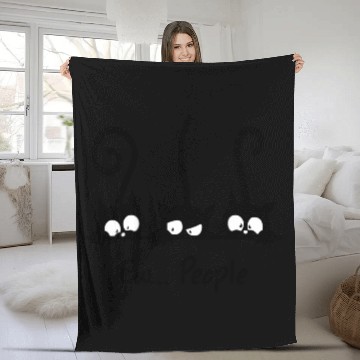 Discover Ew People Cats Kitten Kitty Cat Fleece Blankets
