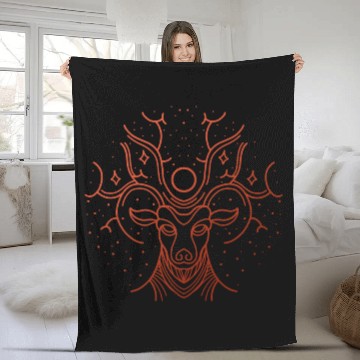 Discover Deer Gold Version Fleece Blankets