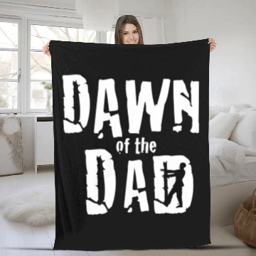 Discover Father's Day Dawn Of The Dad Apocolypse Zombie Pop Fleece Blankets