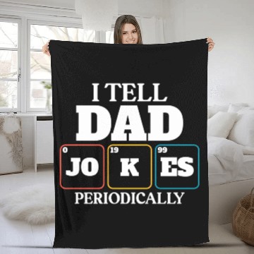 Discover Dad Joke Dad Elets Of The Periodic Table Fleece Blankets