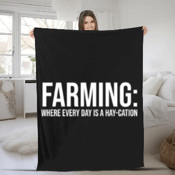 Discover Farm, Farmer, Farmer Gift, Farming, Funny Fleece Blankets