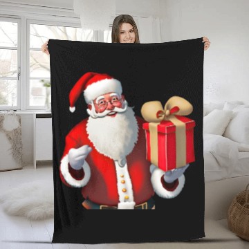 Discover Festive Santa Claus design Fleece Blankets