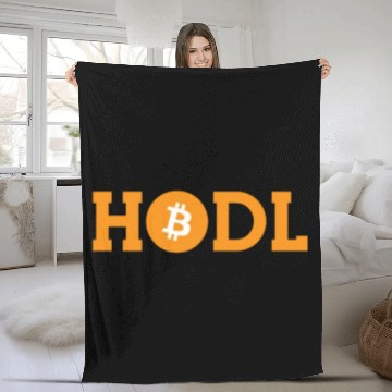 Discover Bitcoin Hodl BTC Coin Crypto Trader Hodl Moon Fleece Blankets