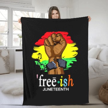 Discover Free Ish Juneteenth Black History Since 1865 Fleece Blankets