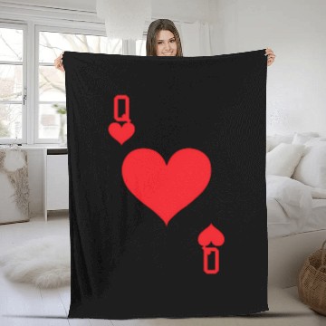Discover Queen Of He - Playing Card Halloween Love Fleece Blankets