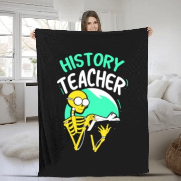Discover History Teacher Job Historic Historian Fleece Blankets