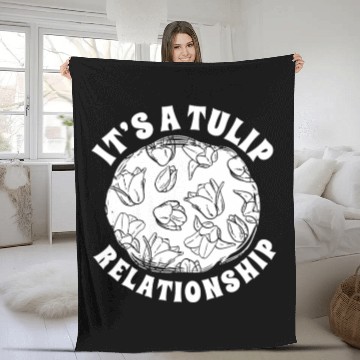Discover Tulip Gardening Tulips Fleece Blankets